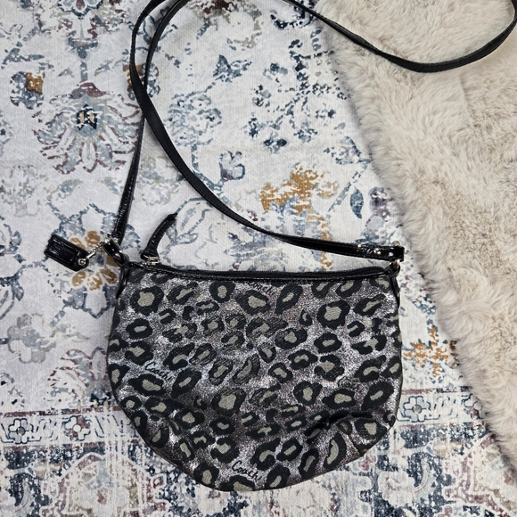 Coach Black and Silver Ocelot Animal Print Bag - Picture 3 of 16